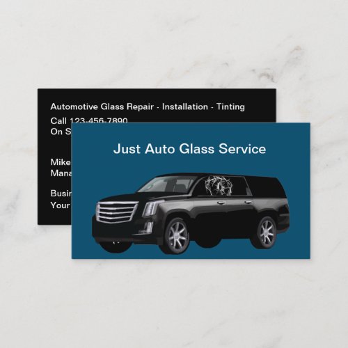 Cool Automotive Glass Repair Services  Business Card