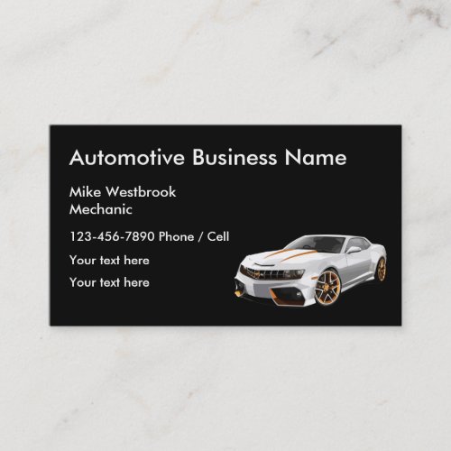 Cool Automotive Mechanic Business Cards