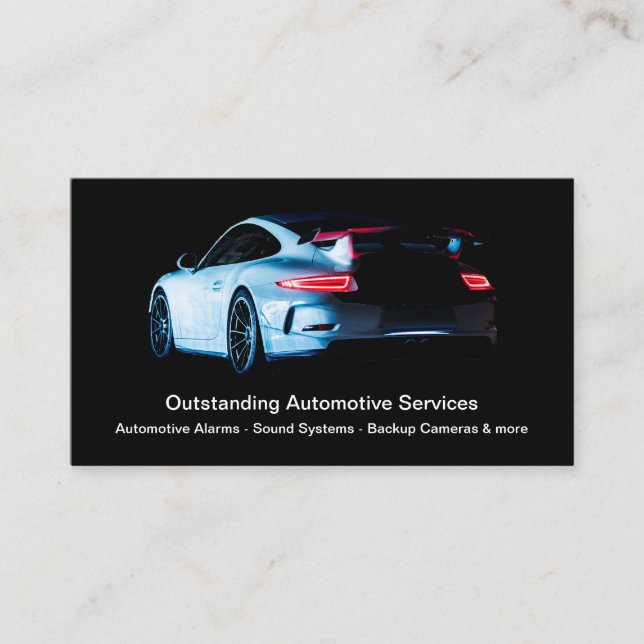 Cool Automotive Modern Business Cards (Front)