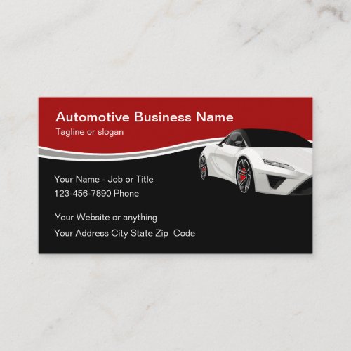 Cool Automotive Modern Business Cards