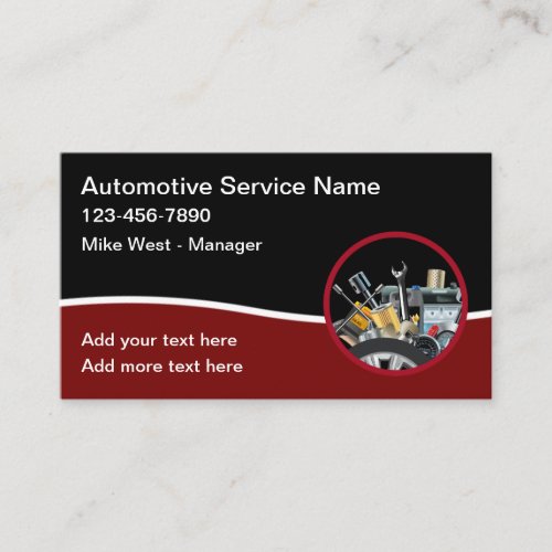 Cool Automotive Modern Custom Business Cards