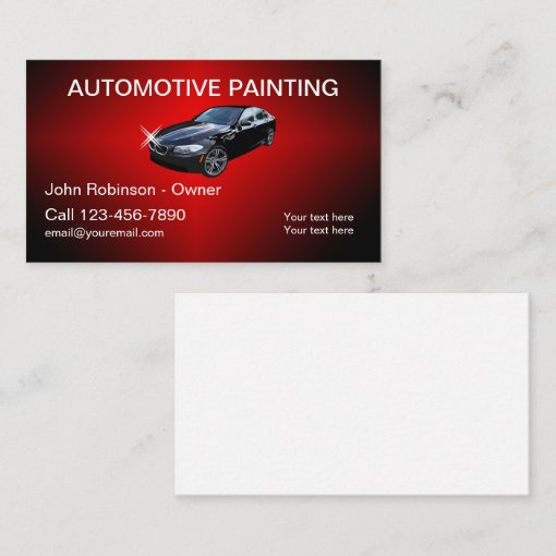 Cool Automotive Painting Business Card Zazzle