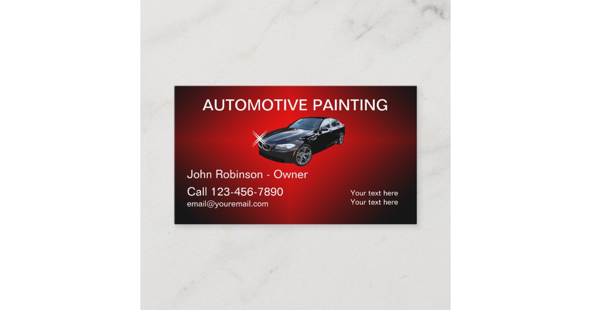 Cool Automotive Painting Business Card Zazzle