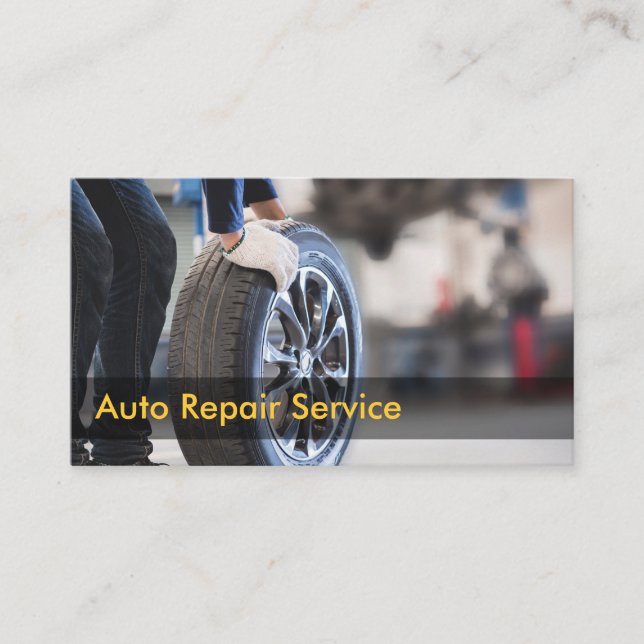 Cool Automotive Repair Service Business Cards (Front)