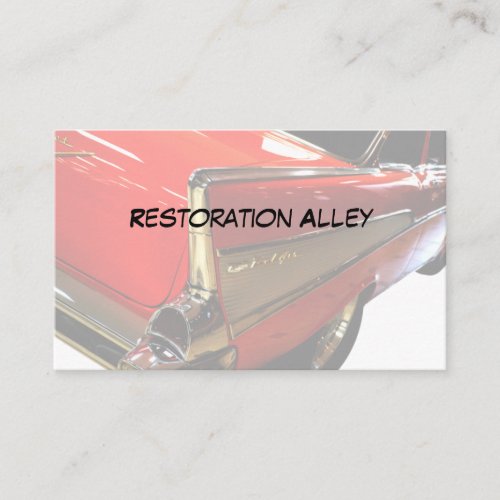 Cool Automotive Restoration Services Business Card