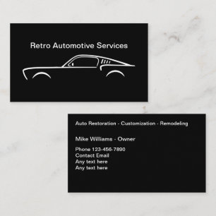 Cool Automotive Restoration Services Business Card