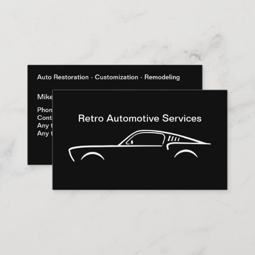 Cool Automotive Restoration Services Business Card