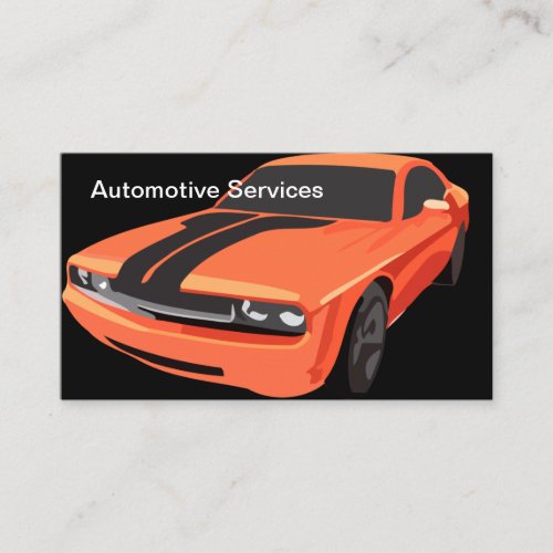 Cool Automotive Retro Design Business Card