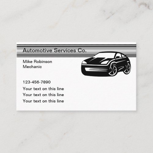 Cool Automotive Services Business Cards