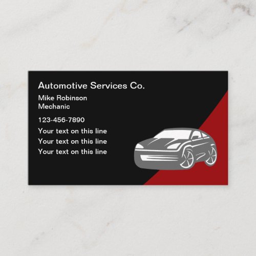 Cool Automotive Services Business Cards