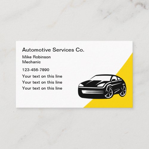 Cool Automotive Services Business Cards