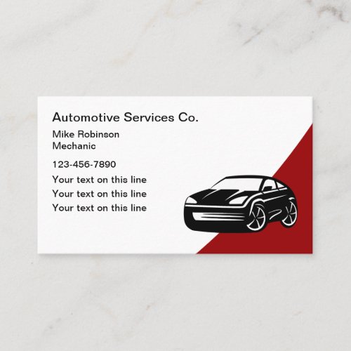 Cool Automotive Services Business Cards