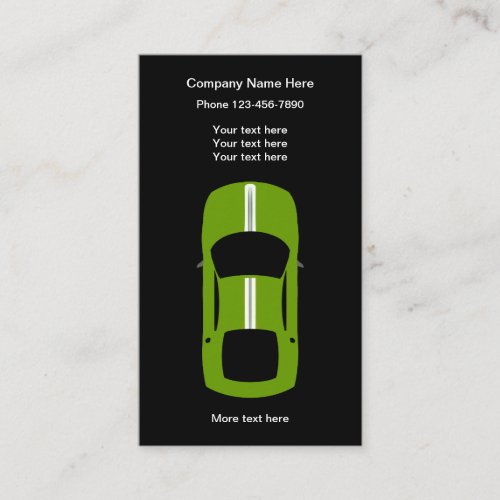 Cool Automotive Sports Car Theme Business Card