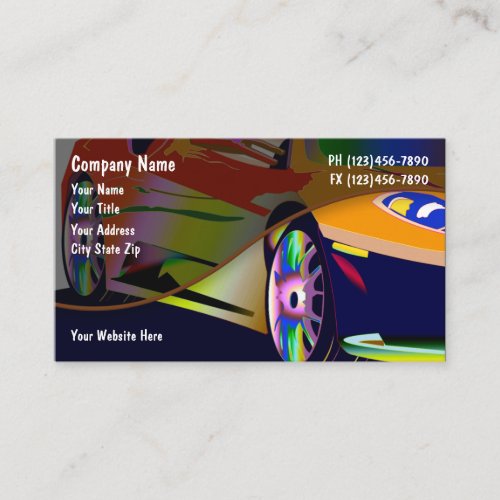 Cool Automotive Theme Design Business Card