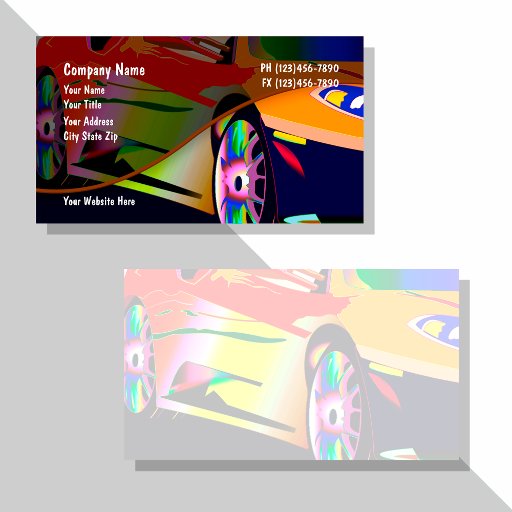 Customizable Automotive Business Cards
