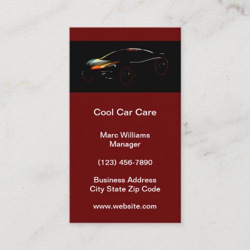 Cool Automotive Vertical Business Cards
