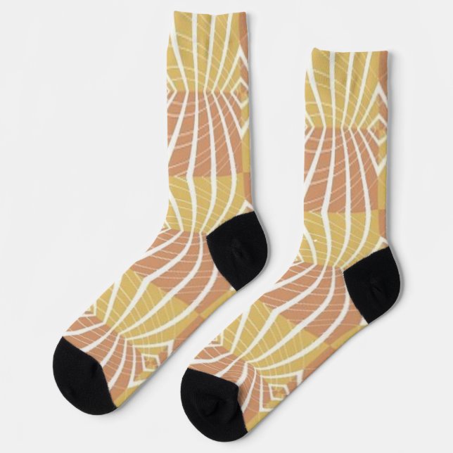 Cool Autumn Colors Pattern Socks (Left)