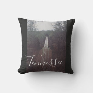 cool autumn TENNESSEE railroad photograph Throw Pillow