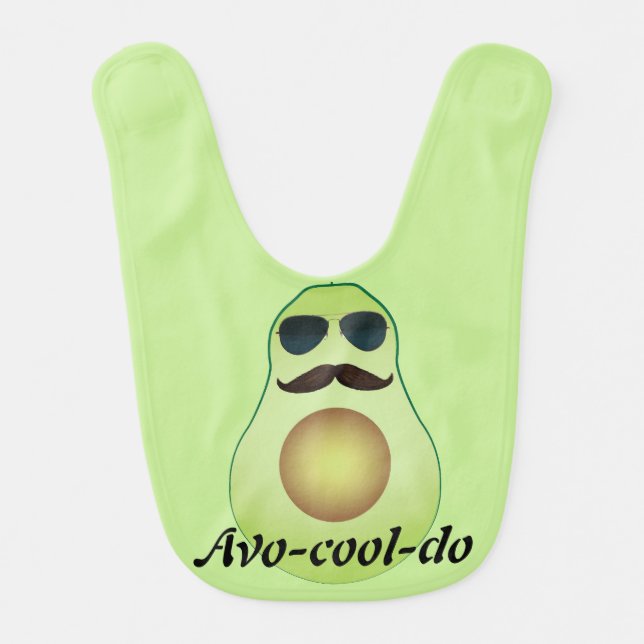 Cool avocado baby bib (Front)