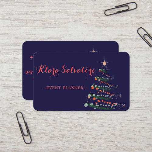 Cool Awesome Christmas Lighting Tree Business Card