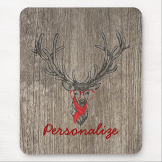 Cool awesome funny trendy deer sketch mouse pad