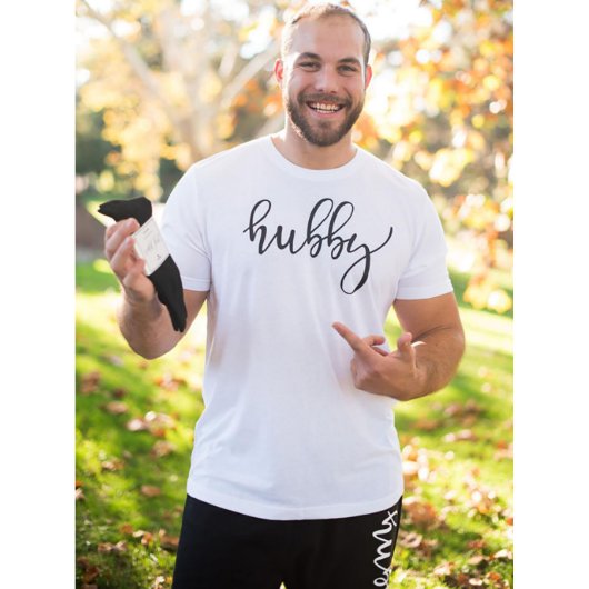 Cool & Awesome Hubby Groomsmen Wedding T-Shirt (Front)