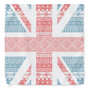 Cool awesome trendy Aztec U.K.Union Jack Flag Bandana
