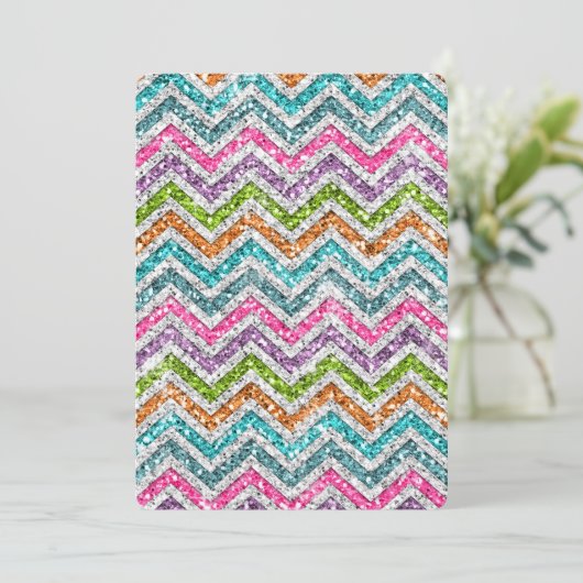 Cool awesome trendy bright colours chevron zigzag (Standing Front)
