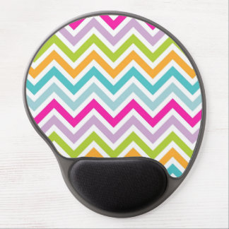 Cool awesome trendy bright colours chevron zigzag gel mouse pad