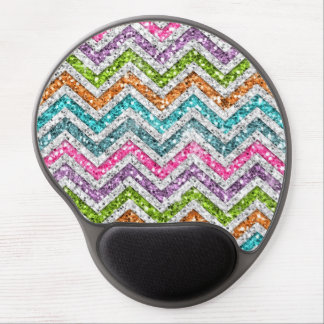 Cool awesome trendy bright colours chevron zigzag gel mouse pad
