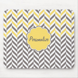Cool awesome trendy herringbone zigzag pattern mouse pad