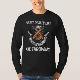Cool Axe Throwing For Men Women Lumberjack Target T-Shirt