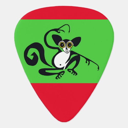 Cool AYE_AYE _ Primate _ lemur_ Green   red Guitar Pick