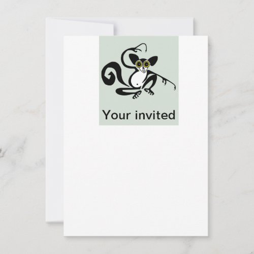 Cool AYE_AYE _ Primate _ Lemur _Madagascar _ Party Invitation