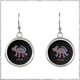Cool Aztec Design Dog Earrings
