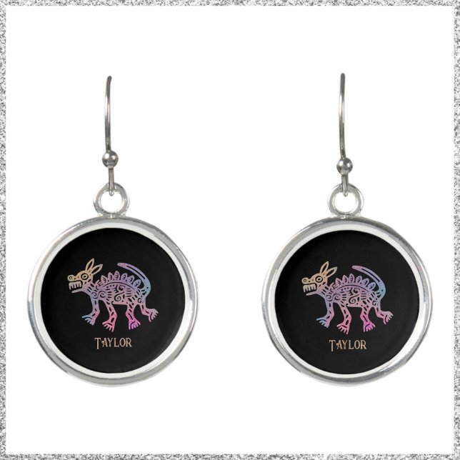 Cool Aztec Design Dog Earrings (Creator Uploaded)