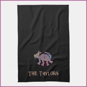 Cool Aztec Design Dog Kitchen Towel