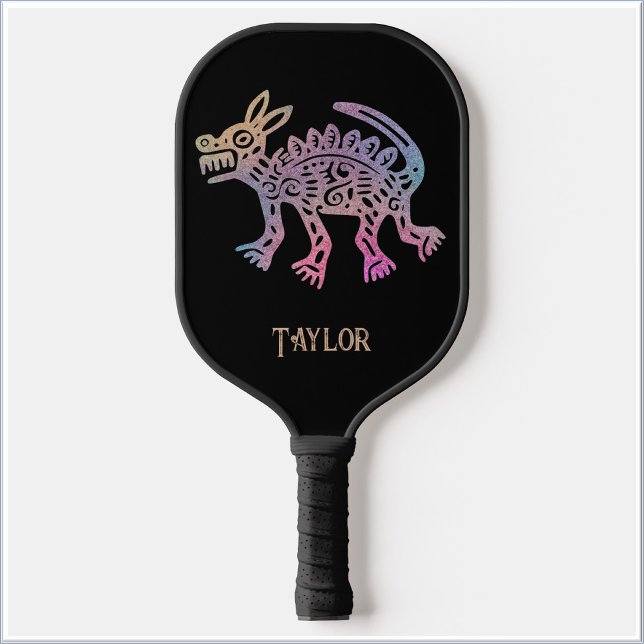 Cool Aztec Design Dog Pickleball Paddle (Creator Uploaded)