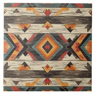 Cool Aztec faux wood Ceramic Tile