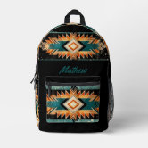 Aztec and Black Printed Backpack | Zazzle display picture 3