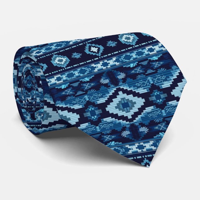 Cool Aztec tiled pattern  Neck Tie (Rolled)