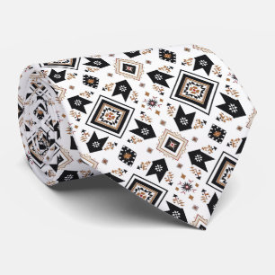 Cool Aztec Western tiled pattern Neck Tie