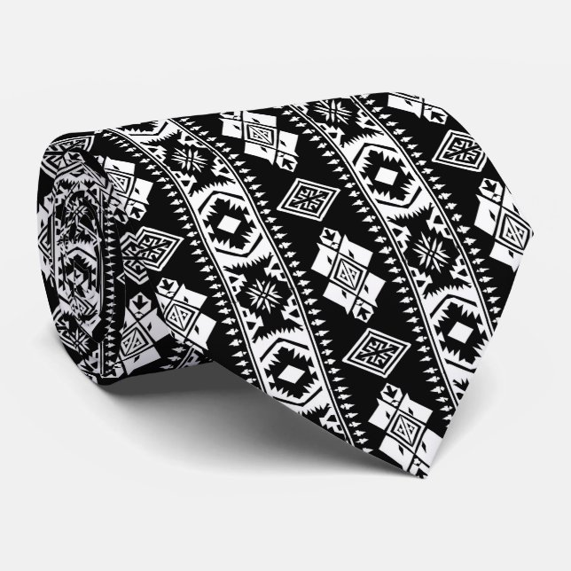 Cool Aztec Western tiled pattern Neck Tie (Rolled)