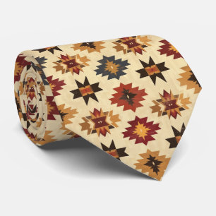 Cool Aztec Western tiled pattern Neck Tie