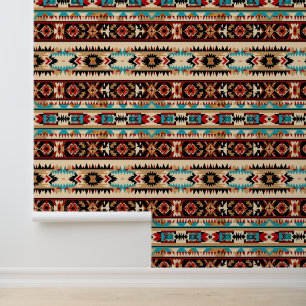 Cool Aztec Western tiled pattern Wallpaper