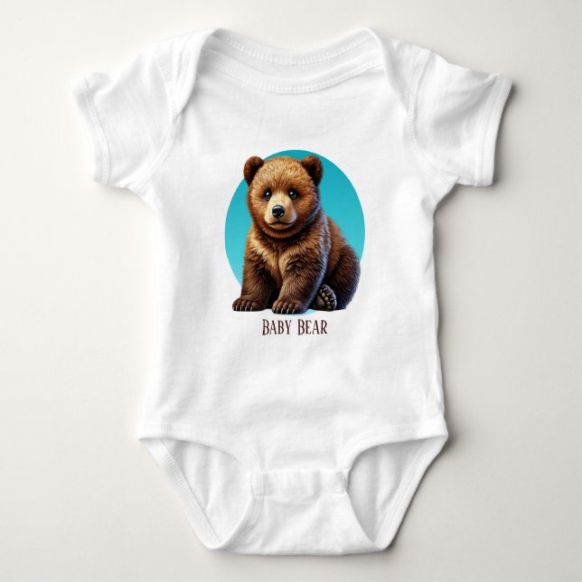 Cool baby bear customizable bodysuit (Front)