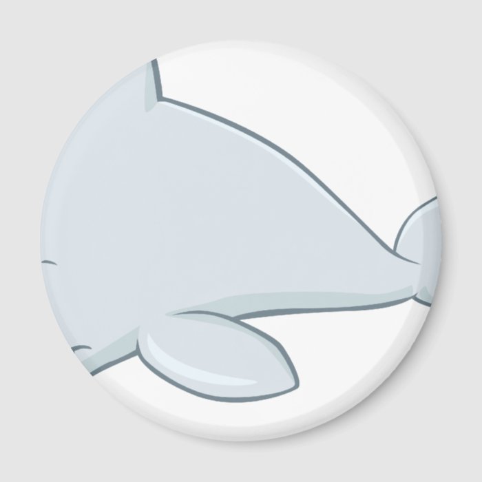 Cool Baby Bottlenose Dolphin Cartoon Magnets