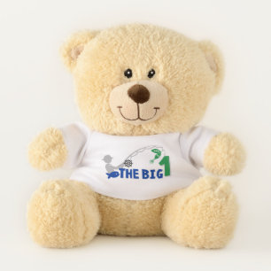 Cool baby boys first Birthday fishing Teddy Bear