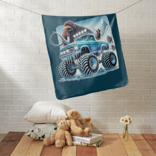 Cool baby boys monster truck blanket