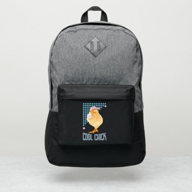 Cool Baby Chick Retro Vibes Backpack (Front)